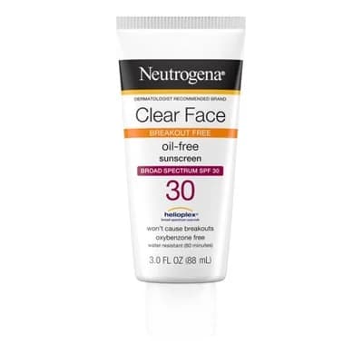 Clear Face Break-Out Free Liquid Lotion Sunscreen SPF 55