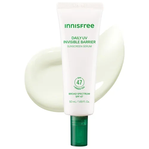 Daily UV Invisible Barrier Sunscreen Serum Broad Spectrum SPF 47 with Green Tea